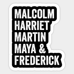 Malcolm Harriet Martin Maya & Frederick Sticker